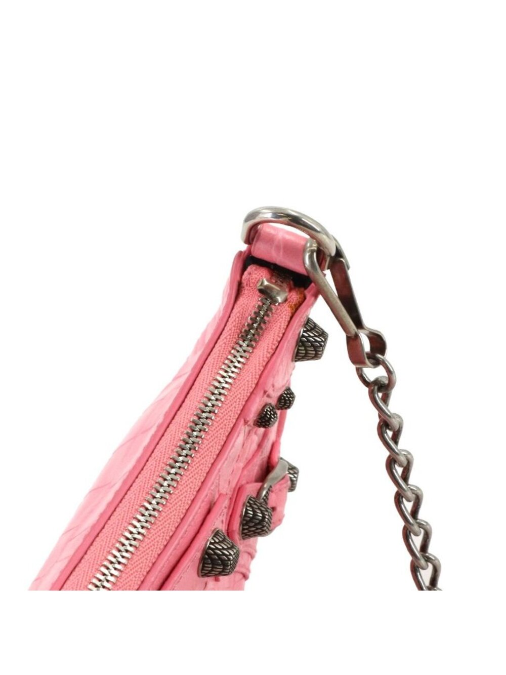 Balenciaga le Cagole Mini 2-Way Chain Shoulder Bag Leather Pink - Picture 9 of 10